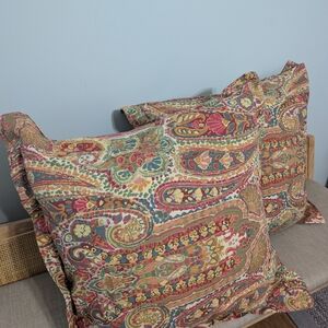 Pottery Barn Rosalie Paisley Square Pillow Shams